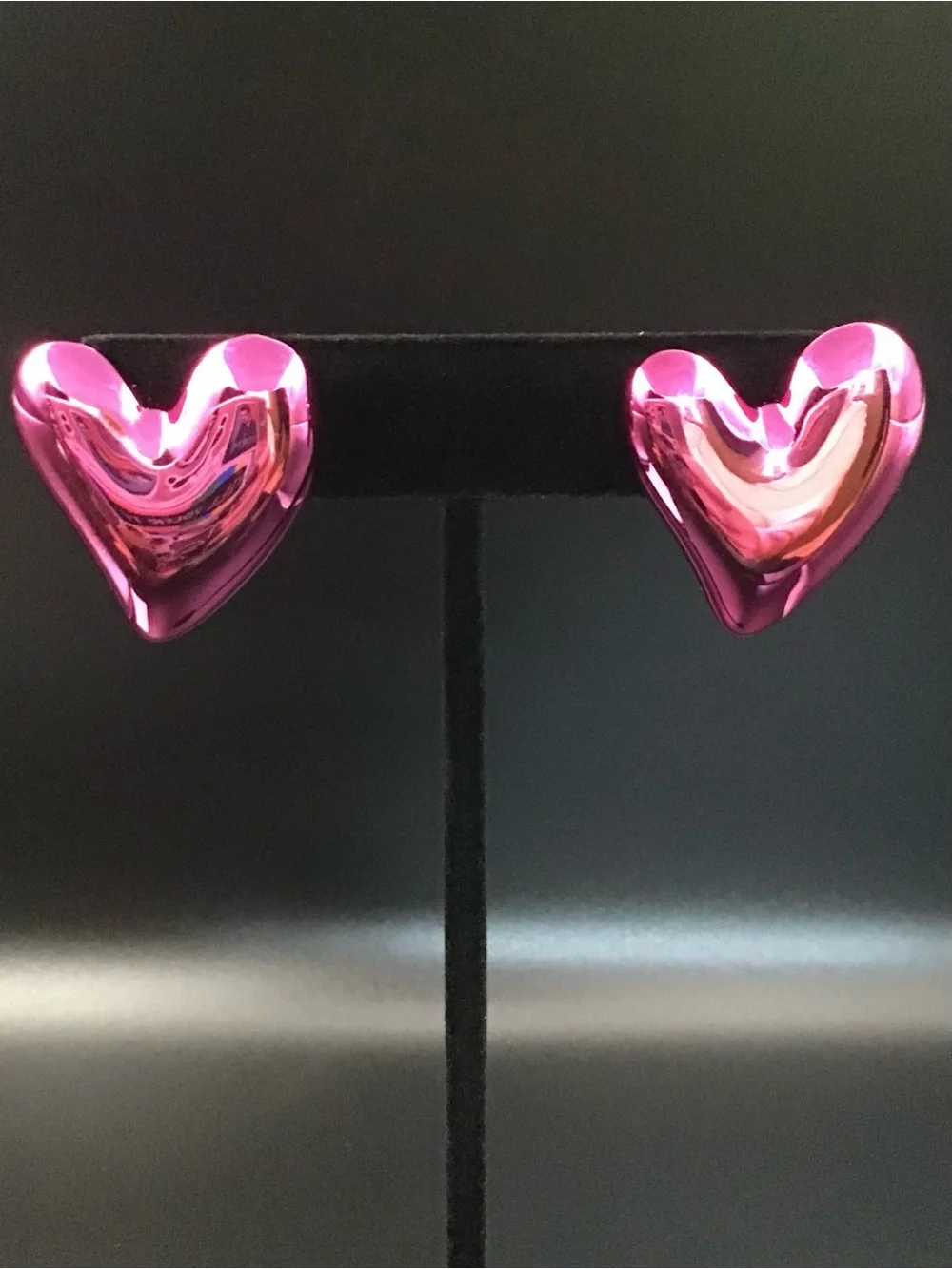 Rose Red Heart Earrings